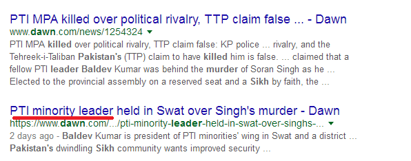 Sikh politician murder Pak Paper