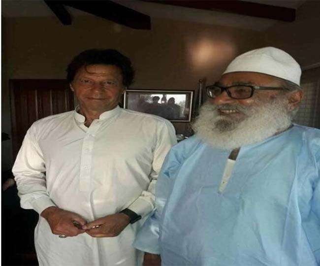 Radical Sufi preacher with Imran Khan