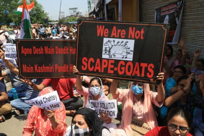 Kashmiri Pandits protest in Jammu