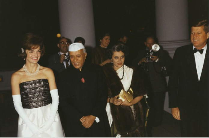 Nehru and Indira with Kennedys during the US visit of 1961