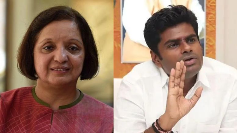 The Hindu Group&rsquo;s Malini Parthasarathy condemns publication&rsquo;s decision to boycott TNBJP chief Annamalai