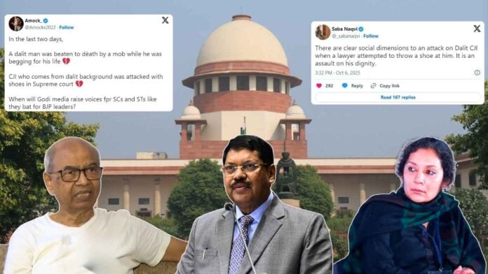 न्यायालय की घटना पर नया नैरेटिव: लेफ्ट ने आस्था के गुस्से को जातिवाद में बदला