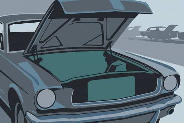 An illustration of a car engine compartment with an open hood, highlighting India's missed automotiv.