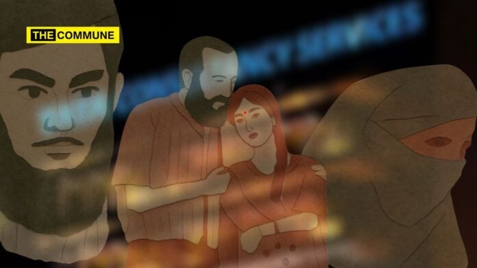 Illustration depicting workplace harassment issues at TCS Nashik, India.