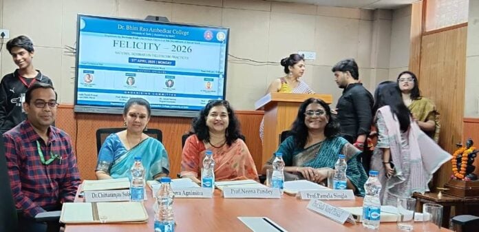 Panel of speakers at Felicity 2026 social work seminar, India.