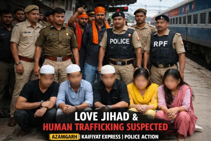 आजमगढ़ में गैर समुदाय के 3 लड़के गिरफ्तार, लव जिहाद की आशंका.