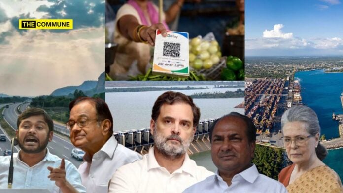 Indian politicians and development issues related to Congress and supporters.