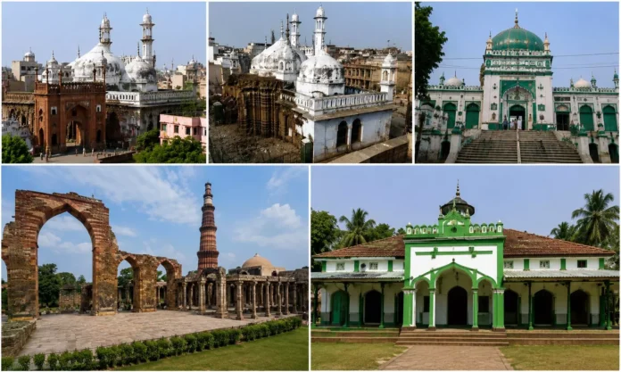 Images of historic Hindu temples and monuments in India.