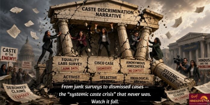 Protesters at HinduPost rally against caste discrimination and systemic caste crisis.