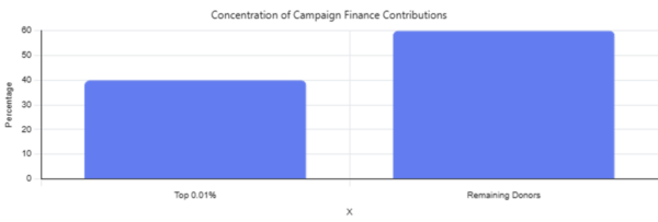 Chart illustrating political discrimination and participation issues in the US.