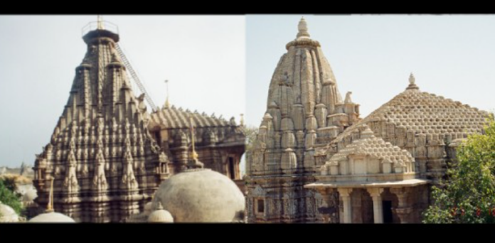 Left is temple in Palitana. Right is temple in Chittorgarh Fort made by Raja Bhoj.