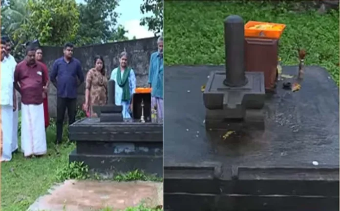 Desecrated murthi at Mohanapuram Mahadeva Venugopala Swami Temple in Pothencode, Thiruvananthapuram